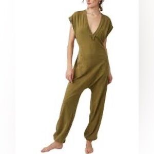 Free People Hot Shot V-Neck Onesie